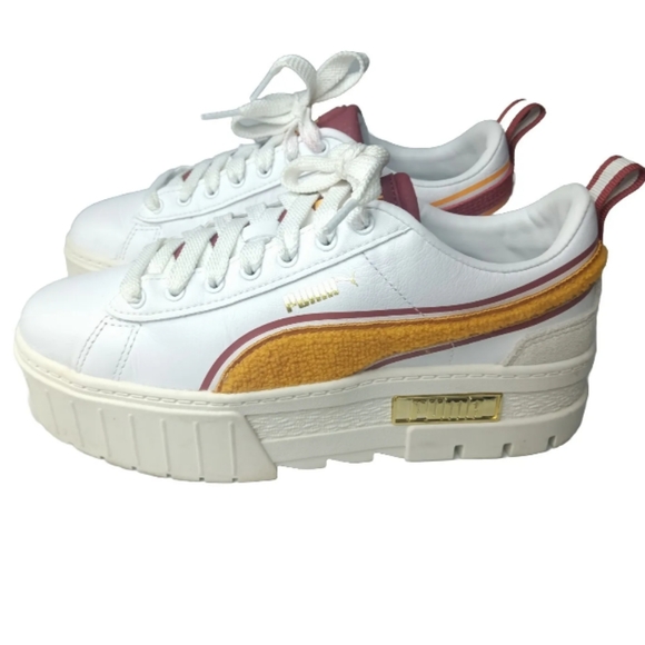 Puma Mayze New Heritage Shoes Women's Size 7.5 White Apricot' - Picture 4 of 10